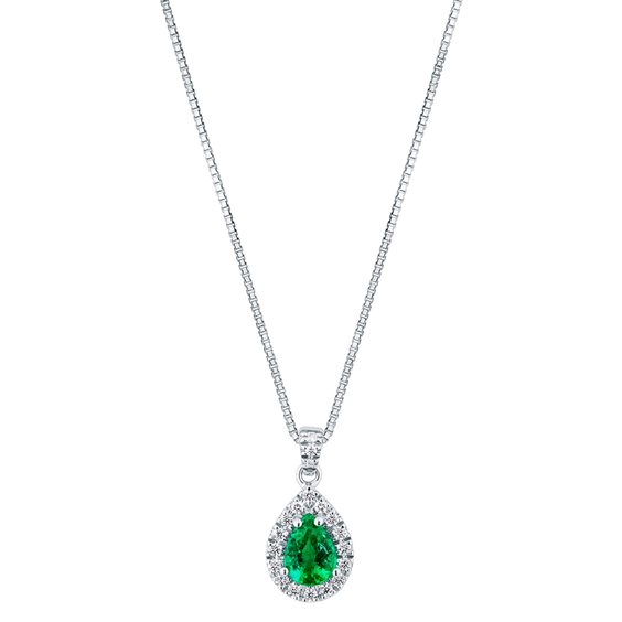 Collana Mirco Visconti Donna in Oro bianco Smeraldo 0.63 Ct MV9VE/40S - MV9VE/40S